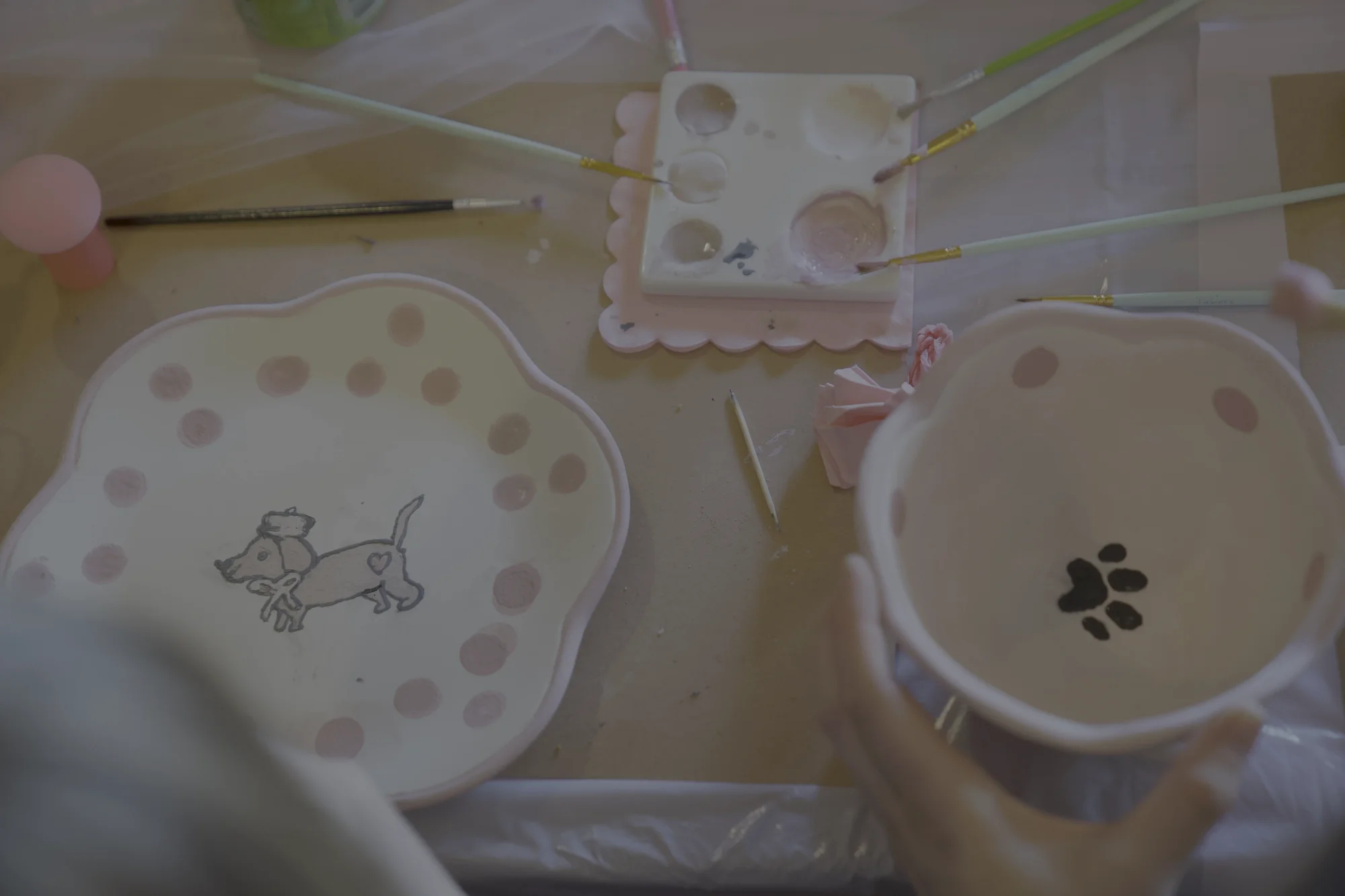 Beschilderd keramiek detail