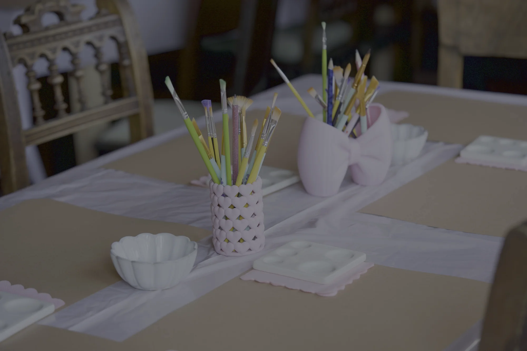 Pop-up sessie tafel setup